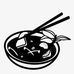 越南美食牛肉面汤面汤pho图标高清图片