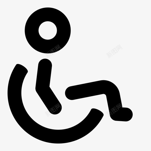 轮椅残疾人坐轮椅图标svg_新图网 https://ixintu.com 坐轮椅 无障碍 残疾人 轮椅