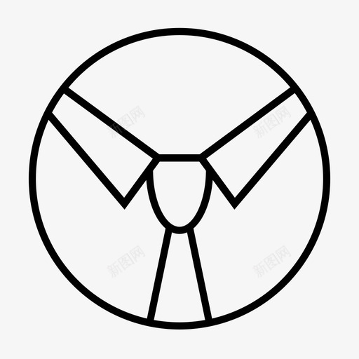 商务造型师造型图标svg_新图网 https://ixintu.com 商务 服装 款式 衣服 造型 造型师 领子 领带