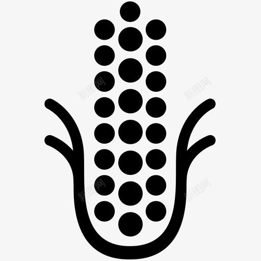 玉米玉米粒叶图标svg_新图网 https://ixintu.com 叶 小麦 播种 植物 淀粉 玉米 玉米粒 甜玉米 种植 蔬菜