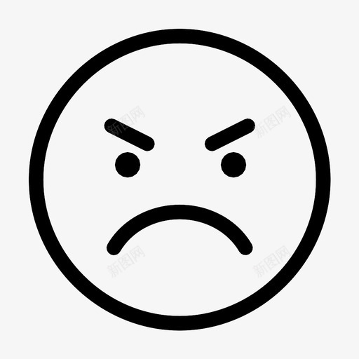 愤怒悲伤的表情简单主义者图标svg_新图网 https://ixintu.com 愤怒悲伤的表情 简单主义者
