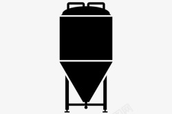 发酵罐锥形发酵罐麦芽啤酒花图标高清图片