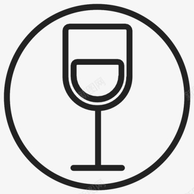 葡萄酒饮料酒杯图标图标