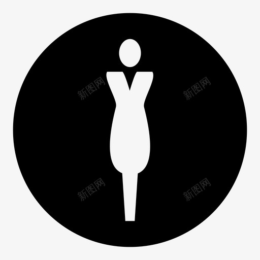 女人在一个圆圈里图标svg_新图网 https://ixintu.com 在一个圆圈里 女人