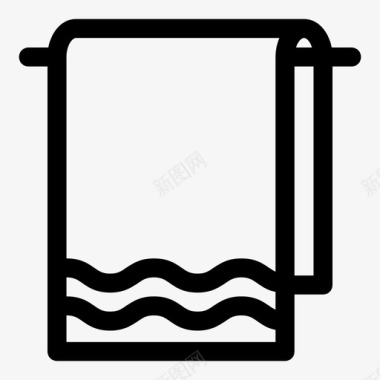 毛巾废物柜洗手间图标图标