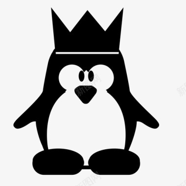 企鹅王雪皇室图标图标