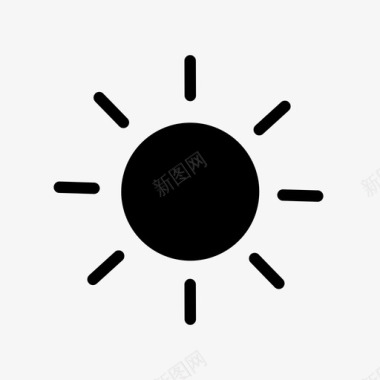 太阳天气状况阳光图标图标