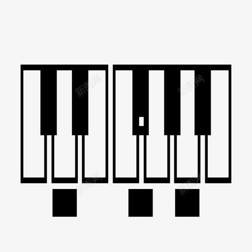 钢琴键记谱音符图标svg_新图网 https://ixintu.com 位置 按 演奏 管弦乐队 表演 记谱 钢琴logo 钢琴和弦 钢琴键 音符