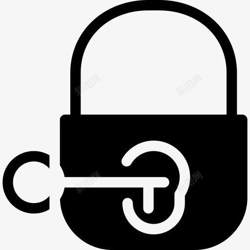 钥匙锁限制进入安全图标svg_新图网 https://ixintu.com 安全 安全-实心 实心图标 形状 标志 监视 钥匙锁 限制进入