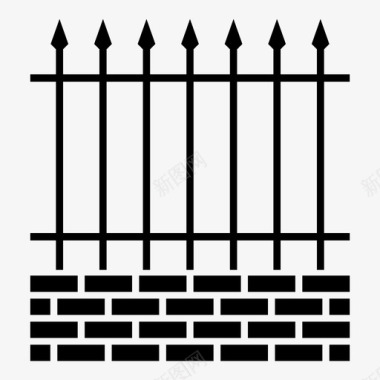 围栏庭院墙壁图标图标