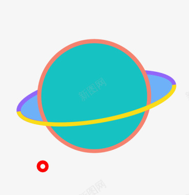 土星行星外太空图标图标