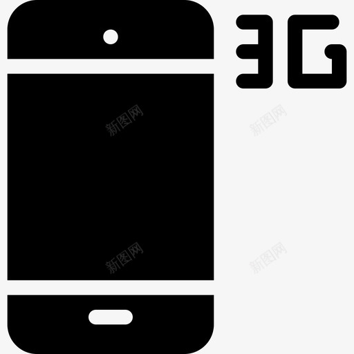 手机3g桌面应用程序固态图标svg_新图网 https://ixintu.com 手机3g 桌面应用程序固态