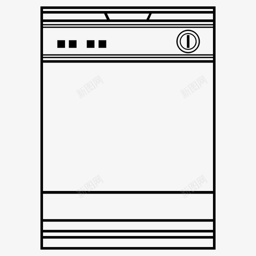 洗碗机厨房清洁图标svg_新图网 https://ixintu.com 厨房 洗碗机 清洁 清洁器 电器