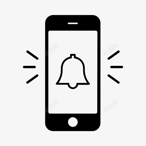电话警报技术智能手机图标svg_新图网 https://ixintu.com iphone 交互式设备 手持设备 技术 智能手机 电子 电话警报 移动电话 通信