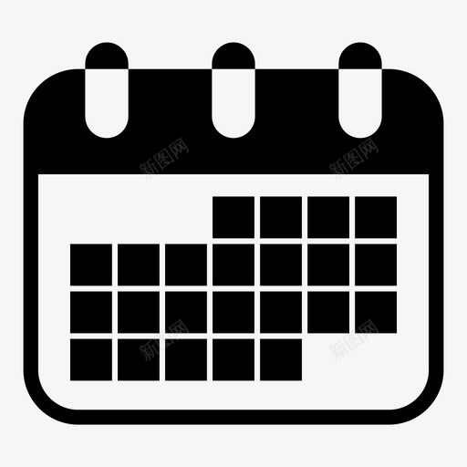 日历年份时间安排图标svg_新图网 https://ixintu.com 安排 年份 日历 日期 时间安排 时间表 每月