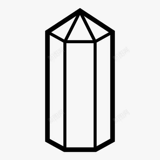 水晶稀有棱镜图标svg_新图网 https://ixintu.com 宝石 棱镜 水晶 矿物 稀有 花式 镶嵌