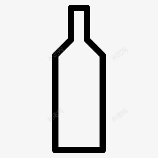 瓶子白酒红色图标svg_新图网 https://ixintu.com 单瓶 容器 果汁 水 烈酒 瓶子 白葡萄酒 白酒 红色 苏打水