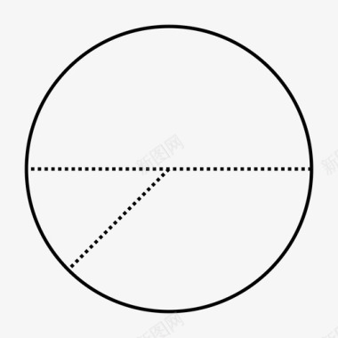 圆直径几何图标图标