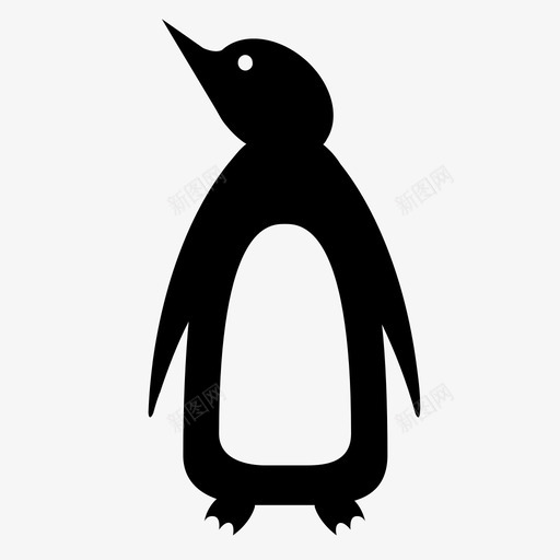 企鹅动物食肉动物图标svg_新图网 https://ixintu.com 不会飞的鸟 企鹅 动物 动物群 食肉动物 鸟类