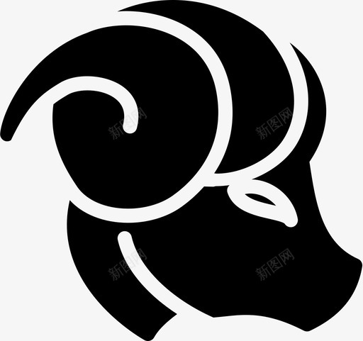 摩羯座海山羊形状图标svg_新图网 https://ixintu.com 十二生肖 实心图标 形状 摩羯座 星星 海山羊 神话 符号 纹身 风格