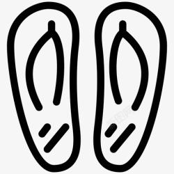 拖鞋造型人字拖男式塑料图标高清图片