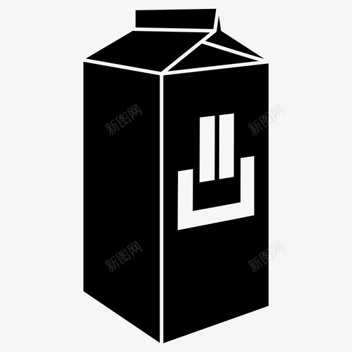 牛奶微笑牛奶盒图标svg_新图网 https://ixintu.com 乳制品 微笑 果汁盒 牛奶 牛奶盒 盒装牛奶 笑脸