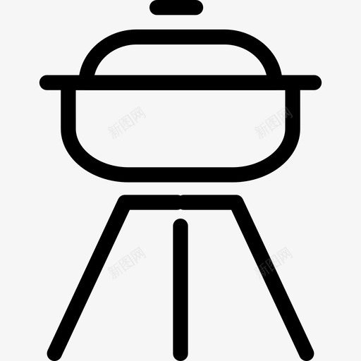 烧烤火炉烹饪图标svg_新图网 https://ixintu.com 火炉 炉子上的锅 烧烤 烹饪 锅 食物