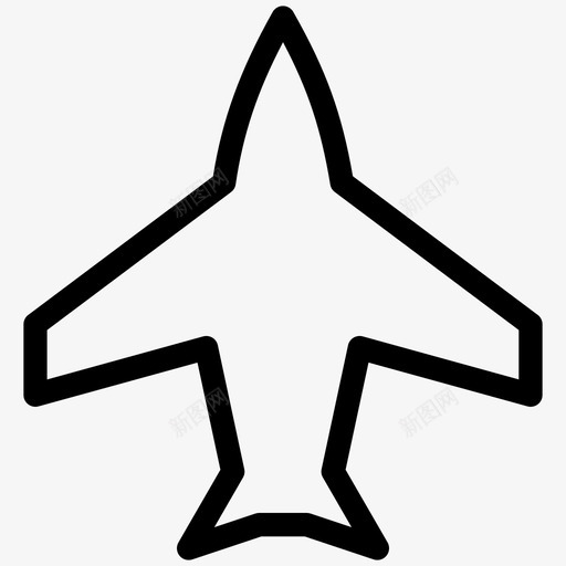 飞机运输形状图标svg_新图网 https://ixintu.com 形状 旅行 旅行者 标志 线路图标 运输 运输方式 飞机 飞行