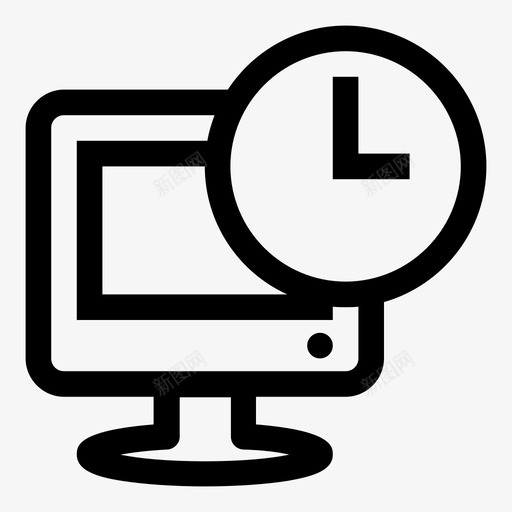 显示时钟显示初始化等待图标svg_新图网 https://ixintu.com pc等待 外围设备 显示初始化 显示时钟 硬件 等待 计算机 设备