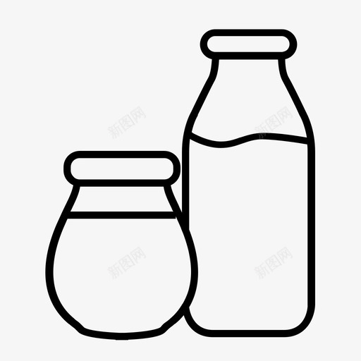 牛奶罐子一杯牛奶图标svg_新图网 https://ixintu.com 一杯牛奶 乳制品 奶油 牛奶 牛奶瓶 罐子 饮料