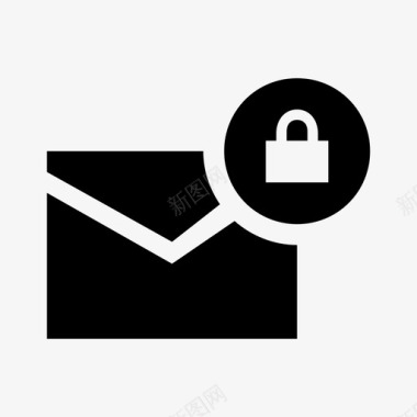 电子邮件锁隐私安全图标图标