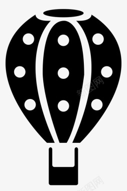 热气球旅行运输图标图标
