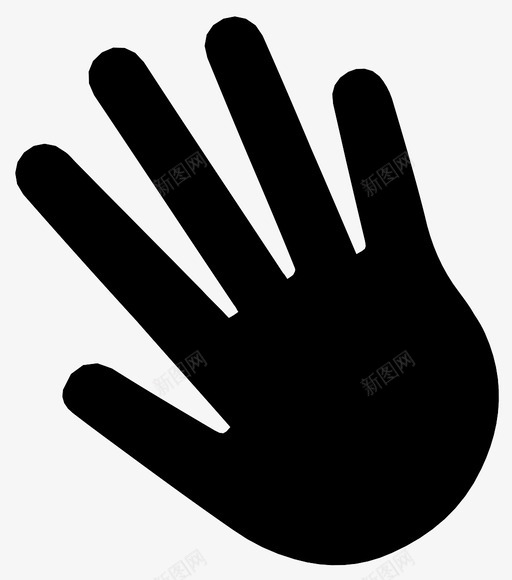 手停人的手图标svg_新图网 https://ixintu.com 人的手 你好 停 再见 手 手势 身体部位 高五