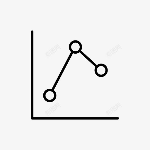 线图统计信息图图标svg_新图网 https://ixintu.com 信息图 分析 数据可视化 数据图形 线图 统计