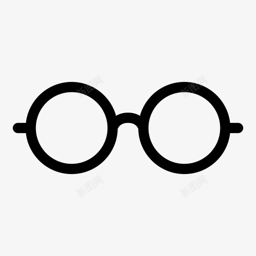 眼镜眼睛镜片图标svg_新图网 https://ixintu.com 眼睛 眼镜 简单化 视觉 透视 镜片