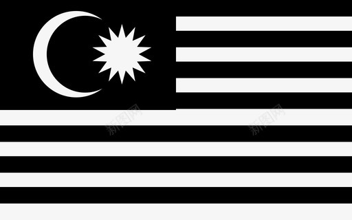 马来西亚国旗国家月亮图标svg_新图网 https://ixintu.com 国家 月亮 条纹 马来西亚国旗