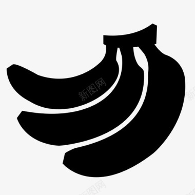 香蕉零食营养图标图标