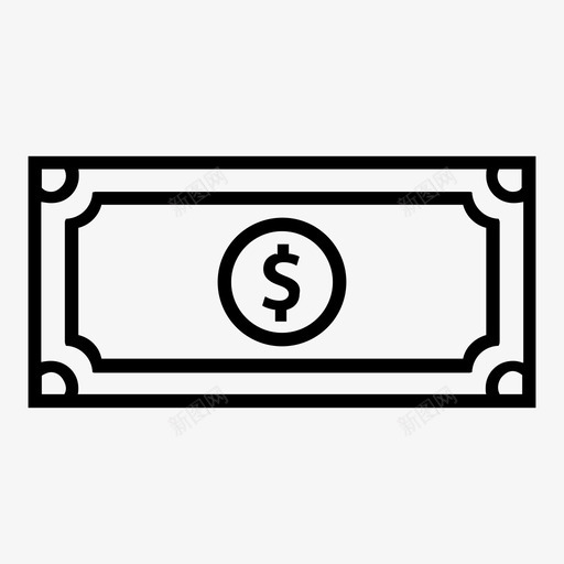 美元工资单支出图标svg_新图网 https://ixintu.com 一美元 付款 工资单 工资支票 支出 美元 货币单位
