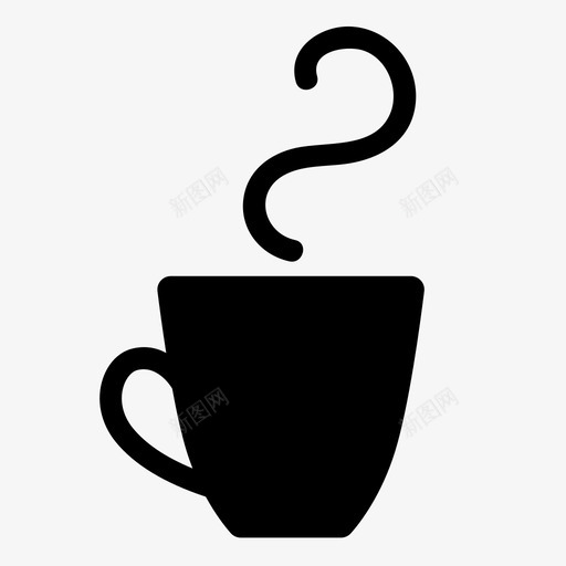 咖啡蒸汽马克杯图标svg_新图网 https://ixintu.com 咖啡 咖啡杯 热咖啡 热巧克力 热茶 热饮 热饮料 蒸汽 马克杯