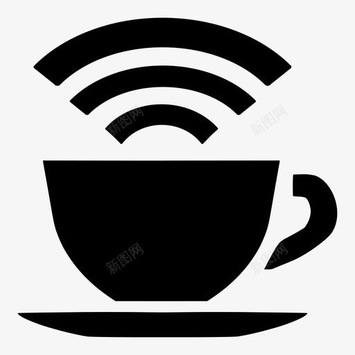 网吧无线wifi信号图标svg_新图网 https://ixintu.com wifi信号 咖啡 咖啡店 在线 已连接 无线 无线信号 网吧