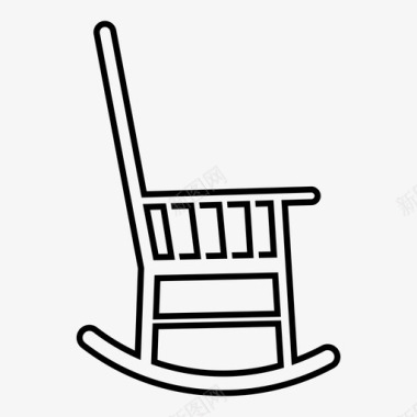 摇椅休息放松图标图标