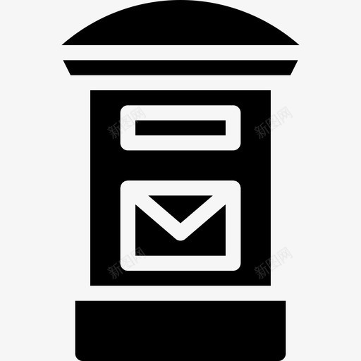 邮箱实心图标形状svg_新图网 https://ixintu.com 互联网 信件 实心图标 形状 新闻 电子邮件 邮件 邮箱