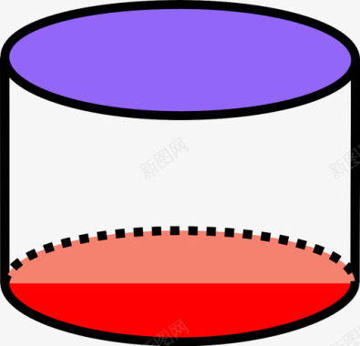 右椭圆柱三维形状图标图标