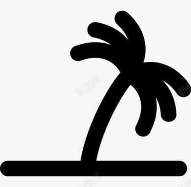 棕榈树生长插图图标图标