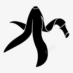 乱扔香蕉皮摔倒香蕉皮事故撞车图标高清图片