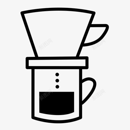 倒过来v60煮咖啡图标svg_新图网 https://ixintu.com v60 倒过来 咖啡 咖啡因 咖啡店 咖啡机 浓缩咖啡 煮咖啡 爪哇