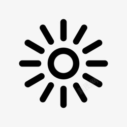 卷曲太阳太阳带边框亮度图标高清图片