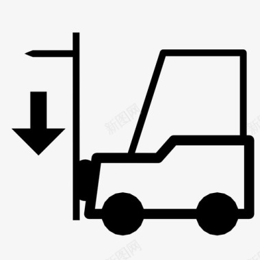 重型机械车辆用叉车图标图标
