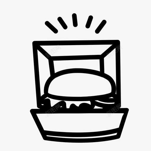 汉堡盒快餐垃圾食品图标svg_新图网 https://ixintu.com w 垃圾食品 快餐 打开 汉堡盒 食物去 餐食