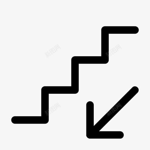 楼梯说明梯子图标svg_新图网 https://ixintu.com 台阶 商场 导航 标高 梯子 楼梯 说明